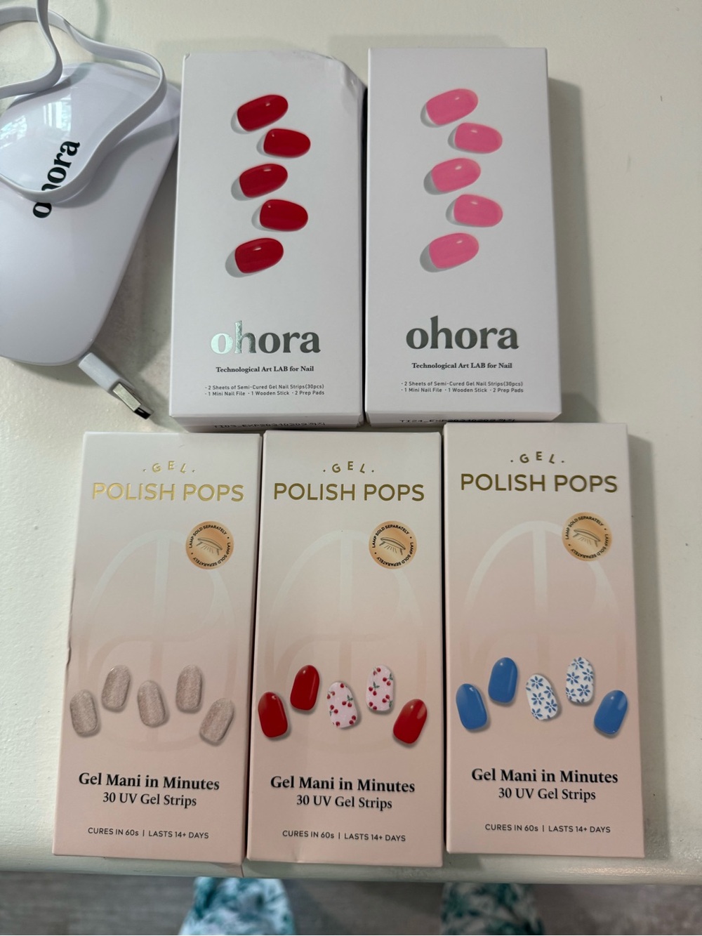 Gel Polish Pops UV Gel Nail Strips - Red & Pink
